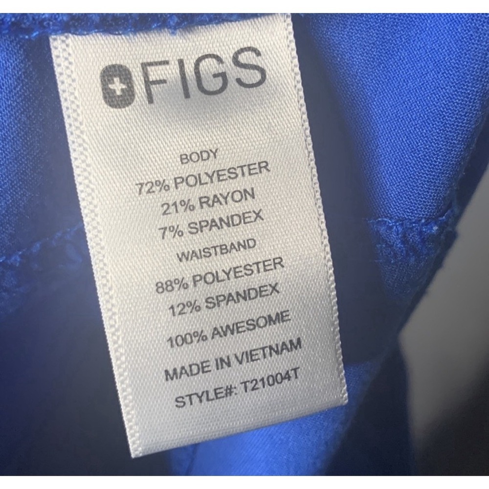 Figs Technical Scrub Pants Wide Elastic Waist & Drawstring Size Small Tall - Picture 4 of 6